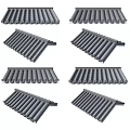 Gray Roof Tile Components Showing Various Angles And Architectural Design Details 3d model