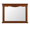Elegant Wooden Framed Mirror With Carved Decorative Details For Home Interior Design