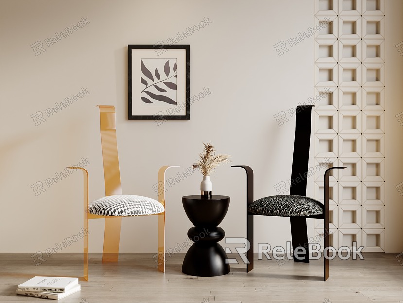 Modern leisure table and chair combination single chair model