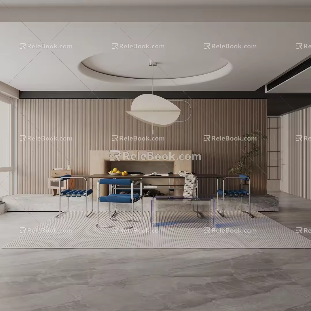 Modern table combination 3d model
