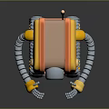 Robot Assistant Small Robot Butler Robot Butler Figure Game Figure 3d model
