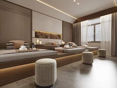 Spa massage leisure club 3d model