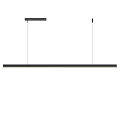 Modern Linear Black Pendant Light with Slim Design for Dining Room Space