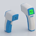 Non Contact Infrared Thermometer Medical Device With Blue And White Handheld Design And Digital