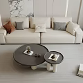 Modern sofa coffee table combination 3d model