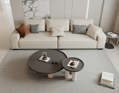 Modern sofa coffee table combination 3d model