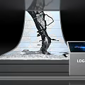 Commercial Display Equipment With Curved Screen Control Panel And Logo Display For Modern Retail