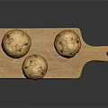 Three Nutty Bread Loaves Placed On Wooden Cutting Board
