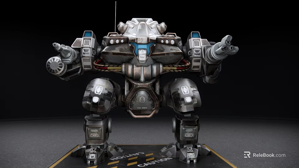 Smart Machine With Mechanical Armor Advanced Weapon Systems And Detailed Metallic Structure 3d model 