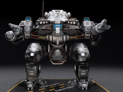 Smart Machine With Mechanical Armor Advanced Weapon Systems And Detailed Metallic Structure 3d model