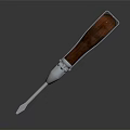 Sturdy Hardware Tool With Wooden Handle And Metal Tip For Various DIY Projects