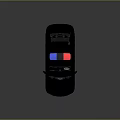 Black Police Car With Red And Blue Emergency Lights On Roof Detailed Model