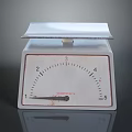 Vintage Mechanical Scale With Analog Dial Pointer And Measurement Markings 3d model
