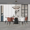 Light Luxury Dining Table and Chair Combination Dining Table and Chair 3d model