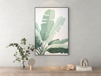 Modern Plant Painting Texture Hanging Painting 3d model