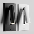 Modern Minimalist Cylindrical Wall Lights in Black and White Design for Indoor Use