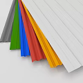 Multicolored Corrugated Construction Components In Gray Green Blue Red Yellow And White 3d model