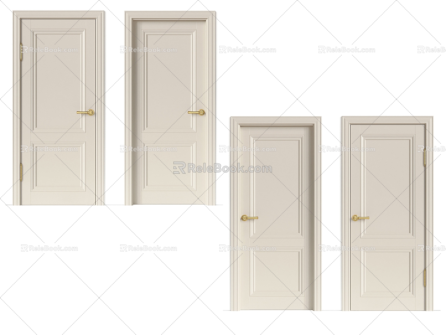 Nordic Simple Room Door Room Door Bedroom Door Single Door 3d model