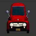 Red Vintage Truck With Wooden Crates And Grass In Cargo Bed