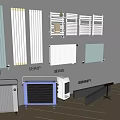 Stylish Home Radiators Including Wall Mounted And Floor Standing Heating Styles 3d model