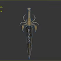 Golden Decorative Sword Featuring Scorpion Ornament And FZS Engraving