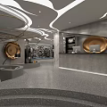 Modern Front Desk Gym Front Desk 3d model