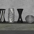 Decorative Modern Outdoor Lights With Unique Wave Circular Holes Spiral Spherical Striped Metallic Design