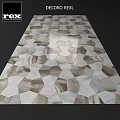 Geometric Marble Tile With Various Shapes And Neutral Tones Mosaic Pattern 3d model