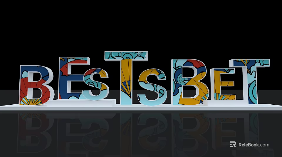 Colorful Decorative Letter Wall Decor With Vibrant Patterns And Artistic Designs 3d model 