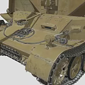 Military Tank With Heavy Armor Long Barrel Track System And Detailed Exterior Design