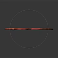 Reddish Brown Earthworm With Long Slender Body On Smooth Surface 3d model