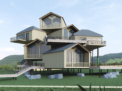 Modern Homestay Featured Tree House Homestay model