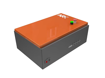 ARC Industrial Equipment With Orange Top Gray Body And Green Red Buttons 3d model