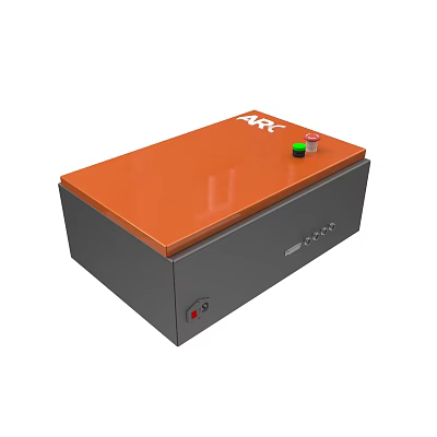 ARC Industrial Equipment With Orange Top Gray Body And Green Red Buttons 3d model