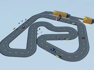 Modern Track Kart 3d model