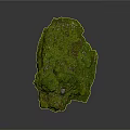 Moss Covered Rock Formation with Gray Stone Pillar as Natural Scenery Component