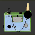 Handmade Green And Blue Rex Radio With Dial Knobs Antenna And Headphones
