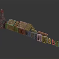 Miniature Wooden Building Model With Chimney Roof And Handcrafted Components