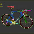 Black Scott Racing Bicycle With Streamlined Frame Yellow Logo And Modern Design 3d model