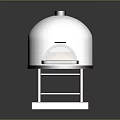 Stainless Steel Domed Pizza Oven With Flame For Household Kitchen Use