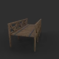 Simple Wooden Bridge Structure Featuring Railings And Wooden Planks Design