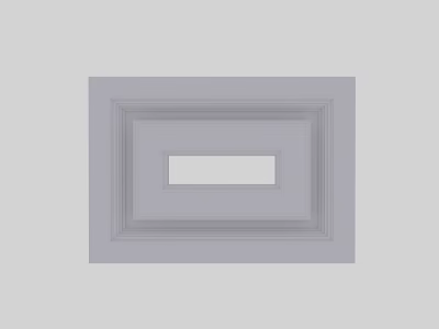 Modern Ceiling Design With Rectangular Recessed Panel And Layered Edges 3d model