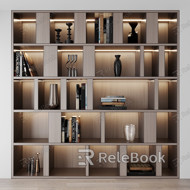 Modern bookcase model