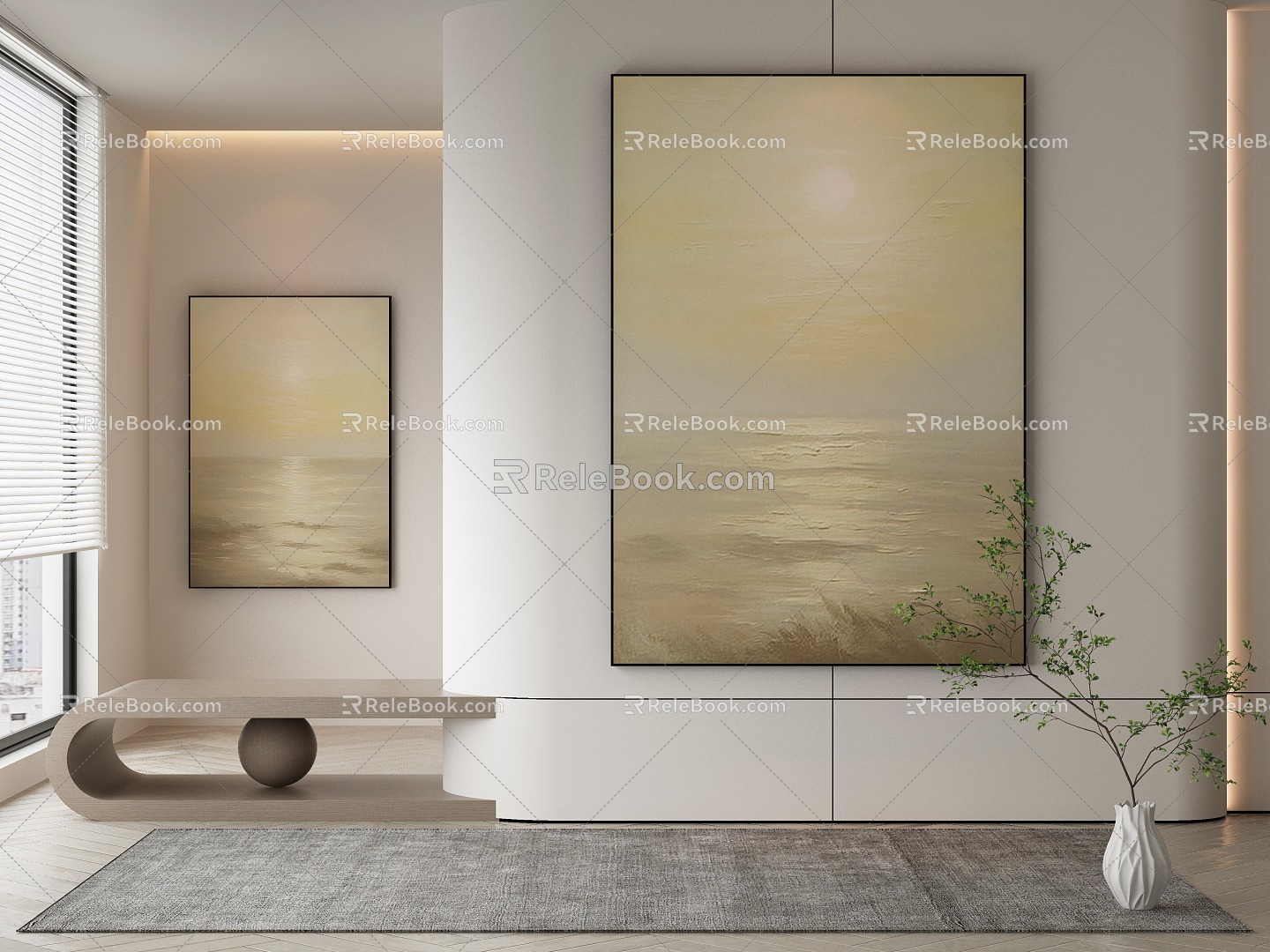 modern decorative painting 3d model