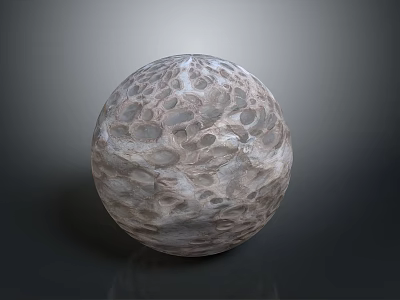 Natural Stone Wood Sphere With Intricate Textured Surface And Smooth Finish 3d model