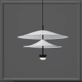 Modern Two Tier White Disc Pendant Light With Minimalist Frosted Glass Hanging Design