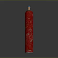 Red Fire Extinguisher With Blue Top Cylinder For Safety Equipment Use
