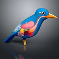 Blue Bird Anatomical Model Showing Detailed Internal Organs Structure For Scientific Education