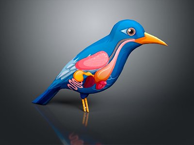 Modern Birds 3d model