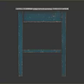 Vintage Wooden Desk With Green Legs And Simple Design For Home Office